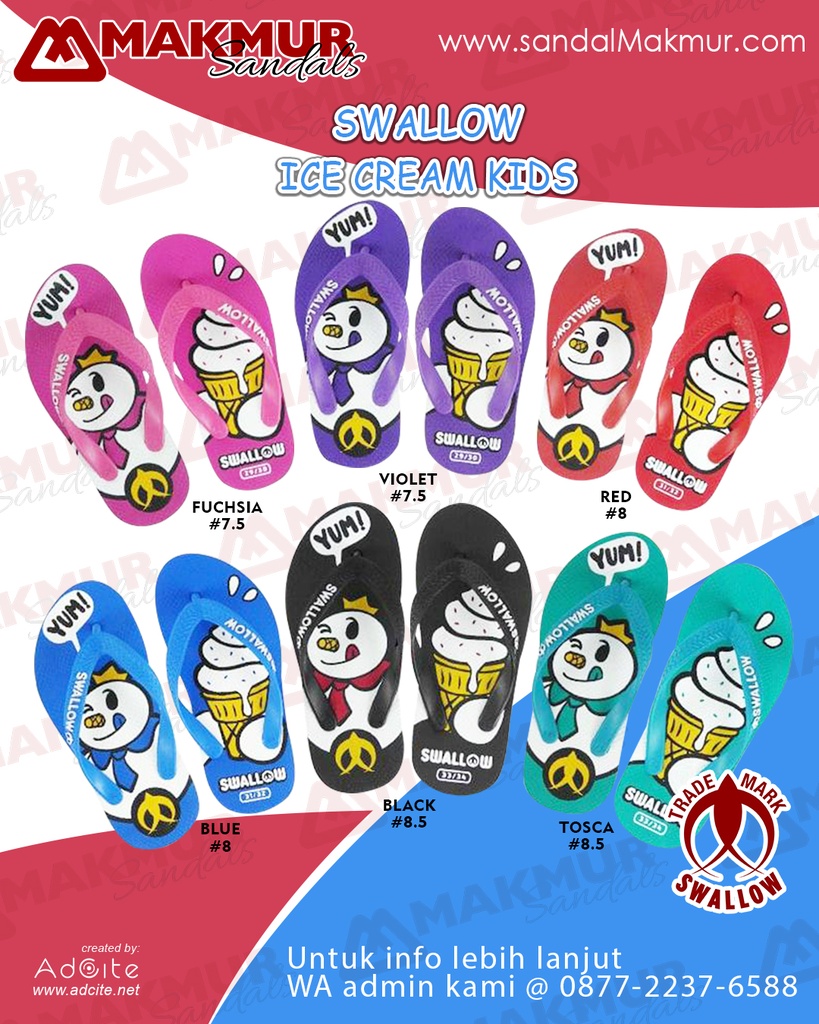 Swallow Ice Cream Kids (7.5-8.5)
