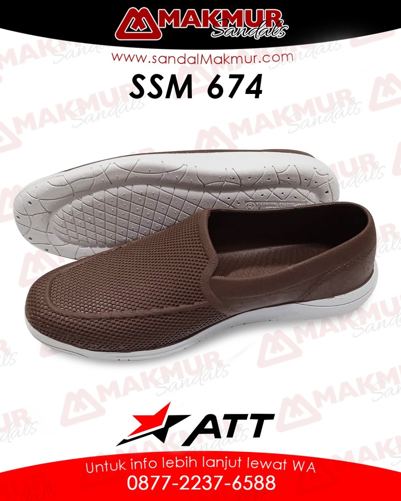 ATT SSM 674 B [COKLAT/PUTIH] (40-43)