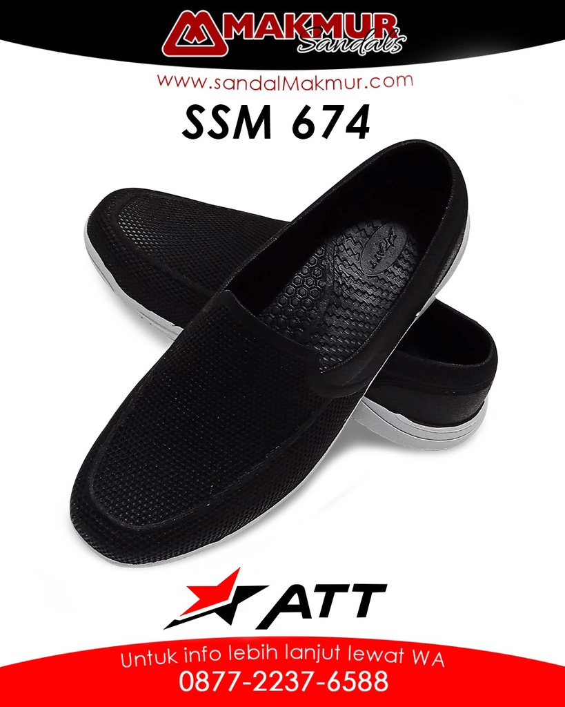 ATT SSM 674 B [HITAM/PUTIH] (39-42)