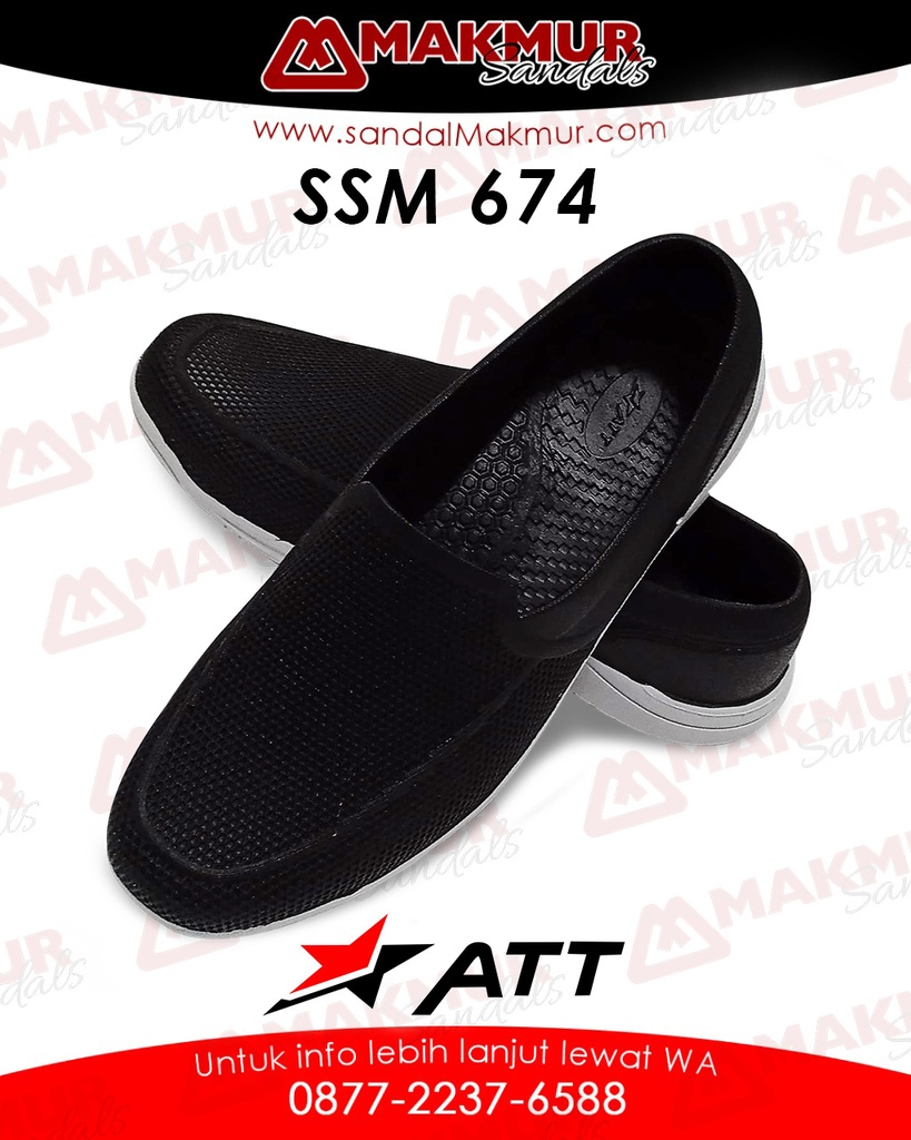 ATT SSM 674 B [HITAM/PUTIH] (40-43)