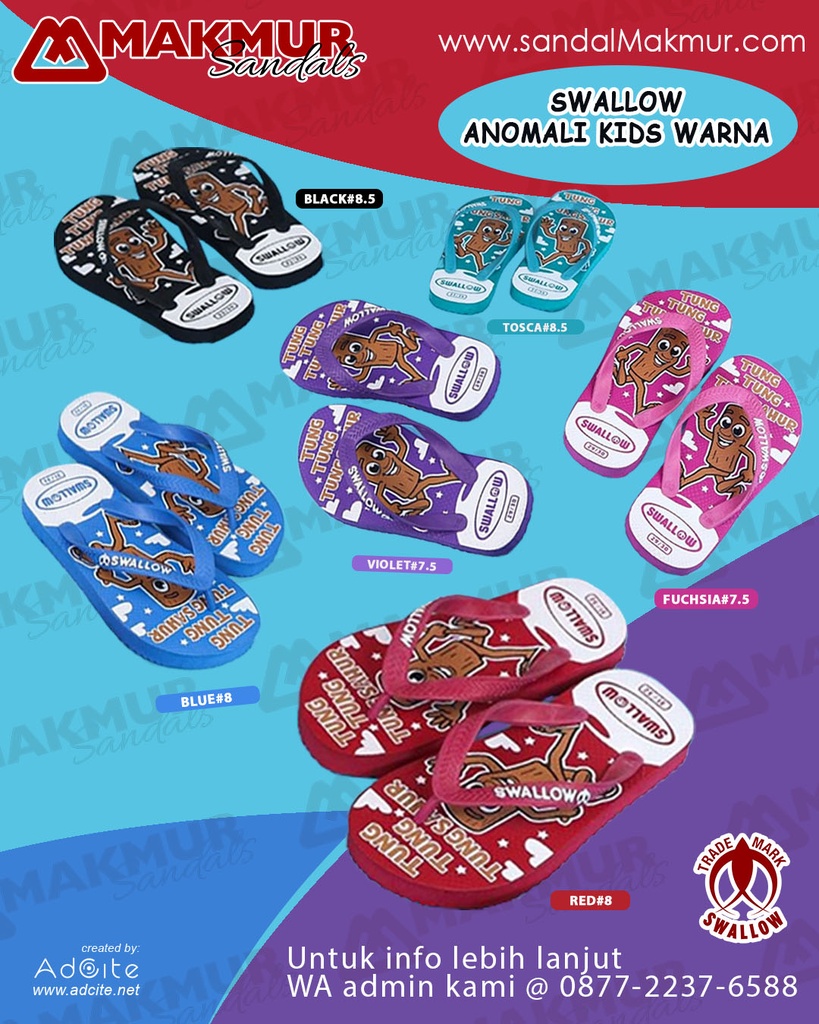 Swallow Anomali Kids [Warna] ( 7.5-8.5)
