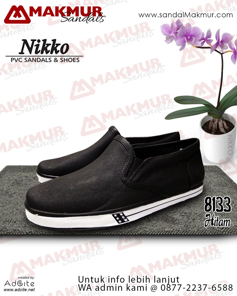 Nikko 8133 (Hitam) [Sepatu] (38-42)