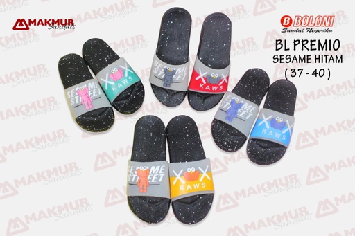 [BLN0158] Boloni BL Premio Sesame Hitam Slop (37-40)