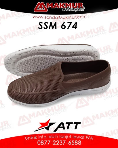 [ATT0320] ATT SSM 674 B [COKLAT/PUTIH] (40-43)