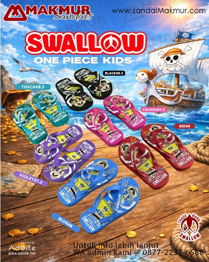 [SWL0087] Swallow One Piece Kids (7.5-8.5)