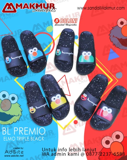 [BLN0150] Boloni BL 061 [Elmo Triple Black Slop] (37-40)